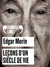 Cover image for Leçons d'un siècle de vie